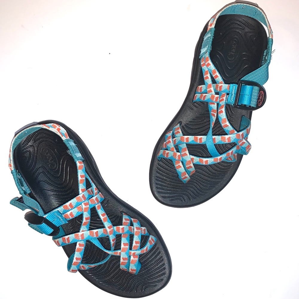 Chaco Blue Orange Sandals Size 5